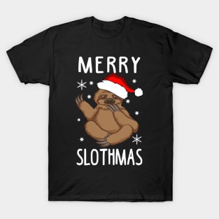 Merry Slothmas Funny Christmas Sweatshirt T-Shirt